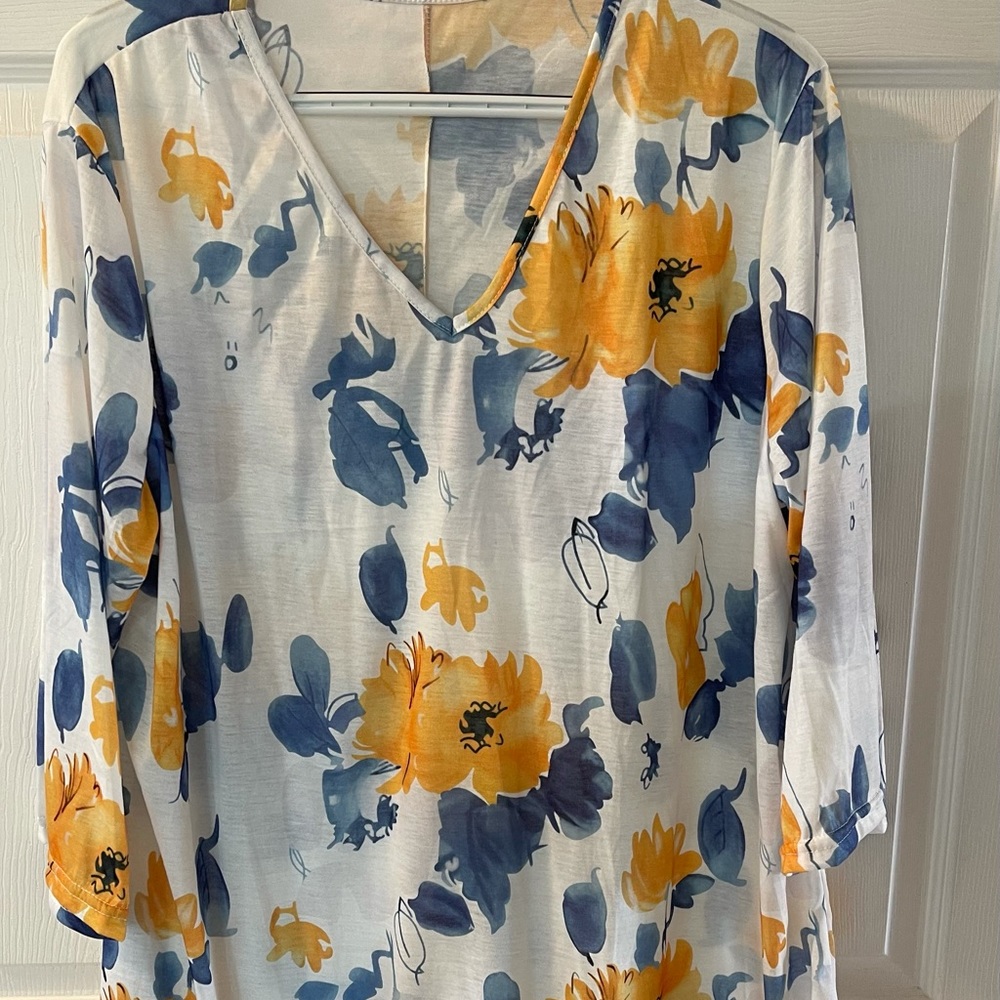 New Flower Blouse 3X